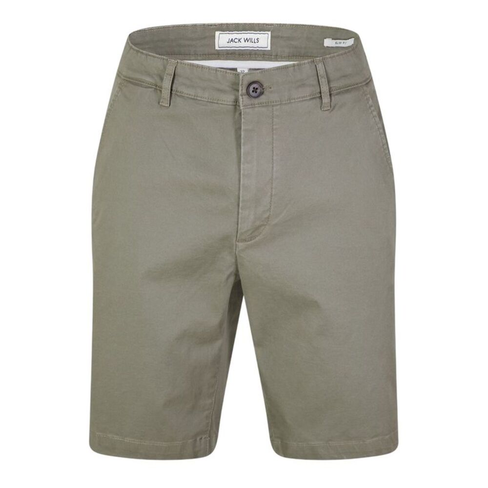 Jack Wills Mens Plain Chino Shorts / Olive
